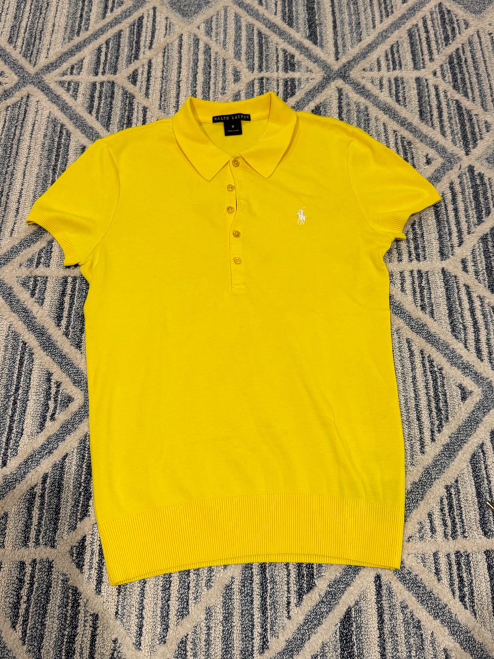 Ralph Lauren Bright Yellow Short-Sleeve Polo Top